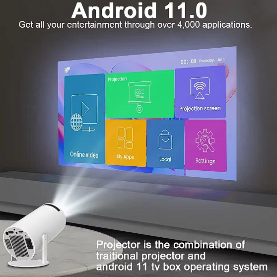 HY300 PRO Projector 4K Android / Proyector HY300 PRO 4K Android